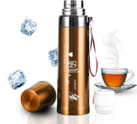 Cana termos 750ml cu perete dublu si capac etans – pentru bauturi calde sau reci - imagine 2