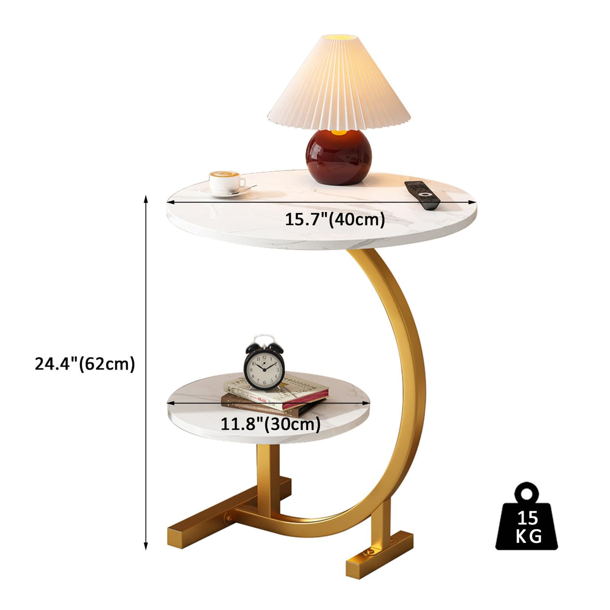 Masuta de cafea pentru living, design nordic, elegant, 62x40cm