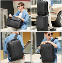 Rucsac laptop Oxford, rezistent la apa, compartiment vacuum, capacitate mare, USB, negru - imagine 8
