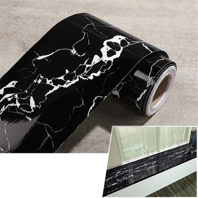 Folie imitatie marmura autoadeziva pentru bucatarie, baie, plinte, borduri, perete, 10 x 500 cm