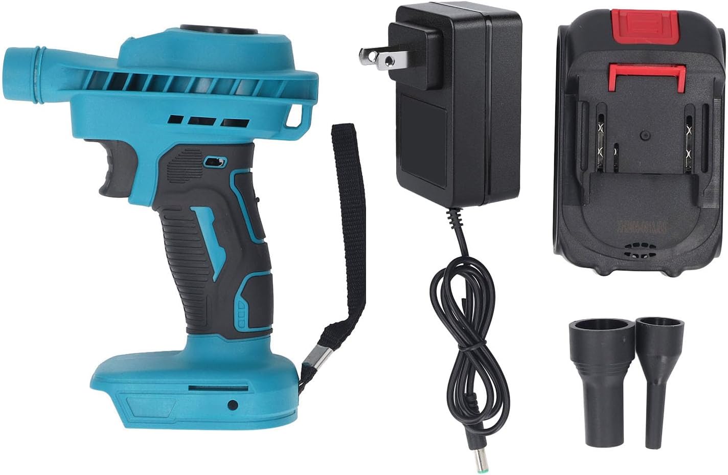 Suflanta portabila cu functie de aspirare, 2 acumulatori 24V, 500W, 200m/s