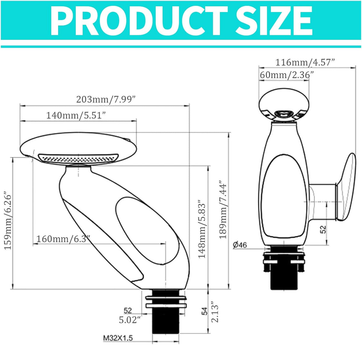 Baterie Chiuveta Baie Premium, 4 Tipuri de Jet, Cap Retractabil, Iluminare LED, Control Inteligent al Apei, Cartus Ceramic