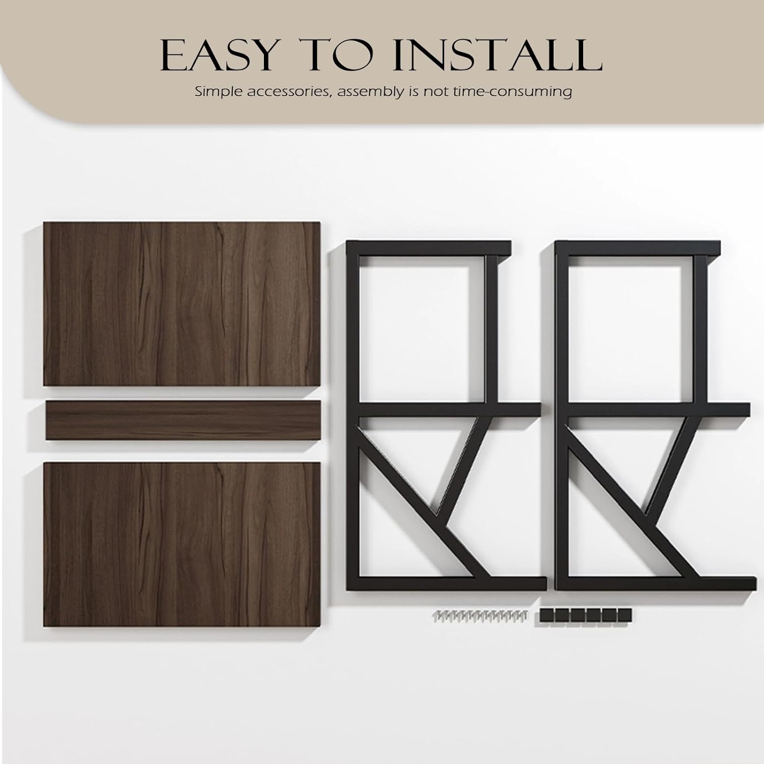 Raft Universal Bucatarie 2 Nivele Lemn si Metal – Suport pentru Cuptorul cu Microunde 68.5x54x37cm