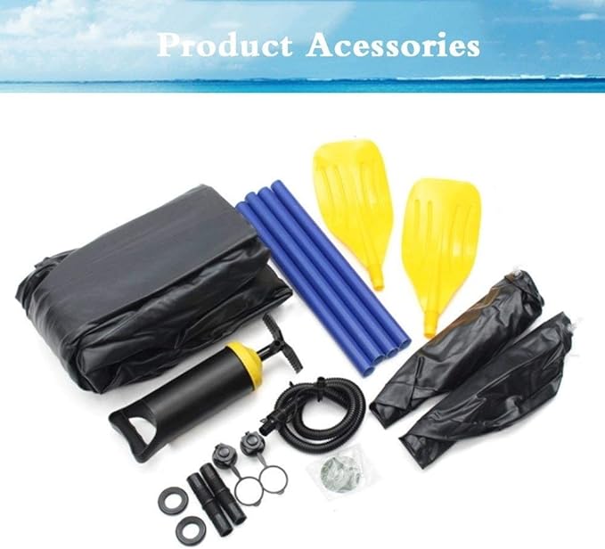 Barca gonflabila pentru pescuit, 300kg, 230 X 130 cm, 2 persoane, 2 vasle + pompa