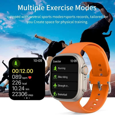 Ceas Smartwatch KD99 Ultra Watch, 2.0" IPS Full Touch, incarcare magnetica, apel Bluetooth, bratara, monitor de sanatate, unisex
