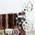 Cutie muzicala retro tip proiector de film, 20x6x16 plastic, maro