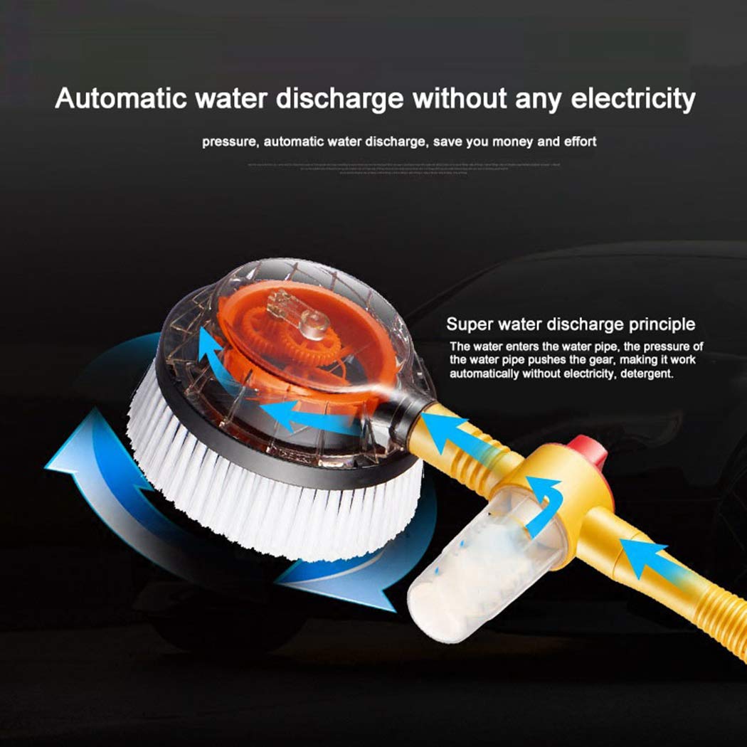 Perie Rotativa pentru Spalare Auto  – spumare automata, maner lung 100cm, curatare 360°, presiune ridicata