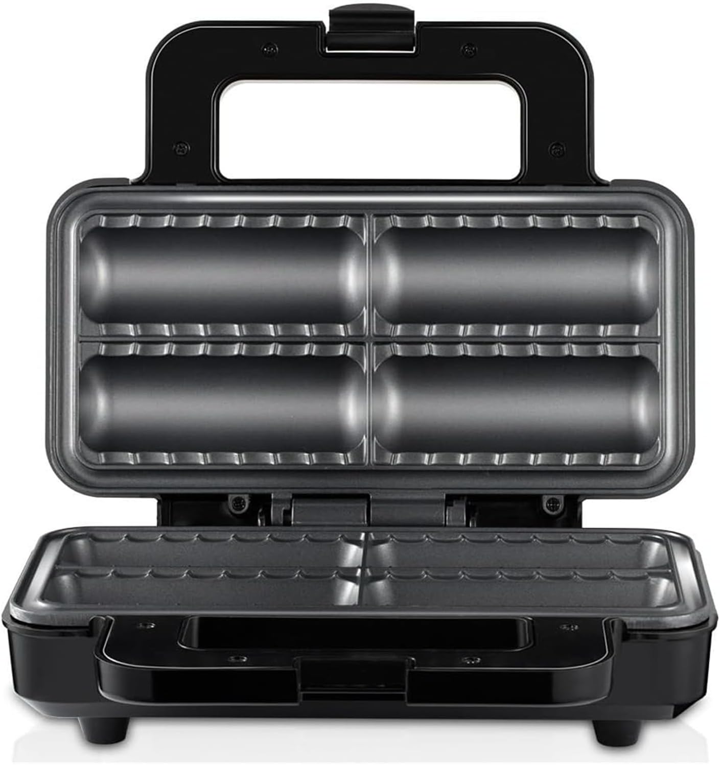 Aparat electric pentru 4 rulouri cu carnati sau placinte umplute in acelasi timp, RAF R529, 800 W, negru