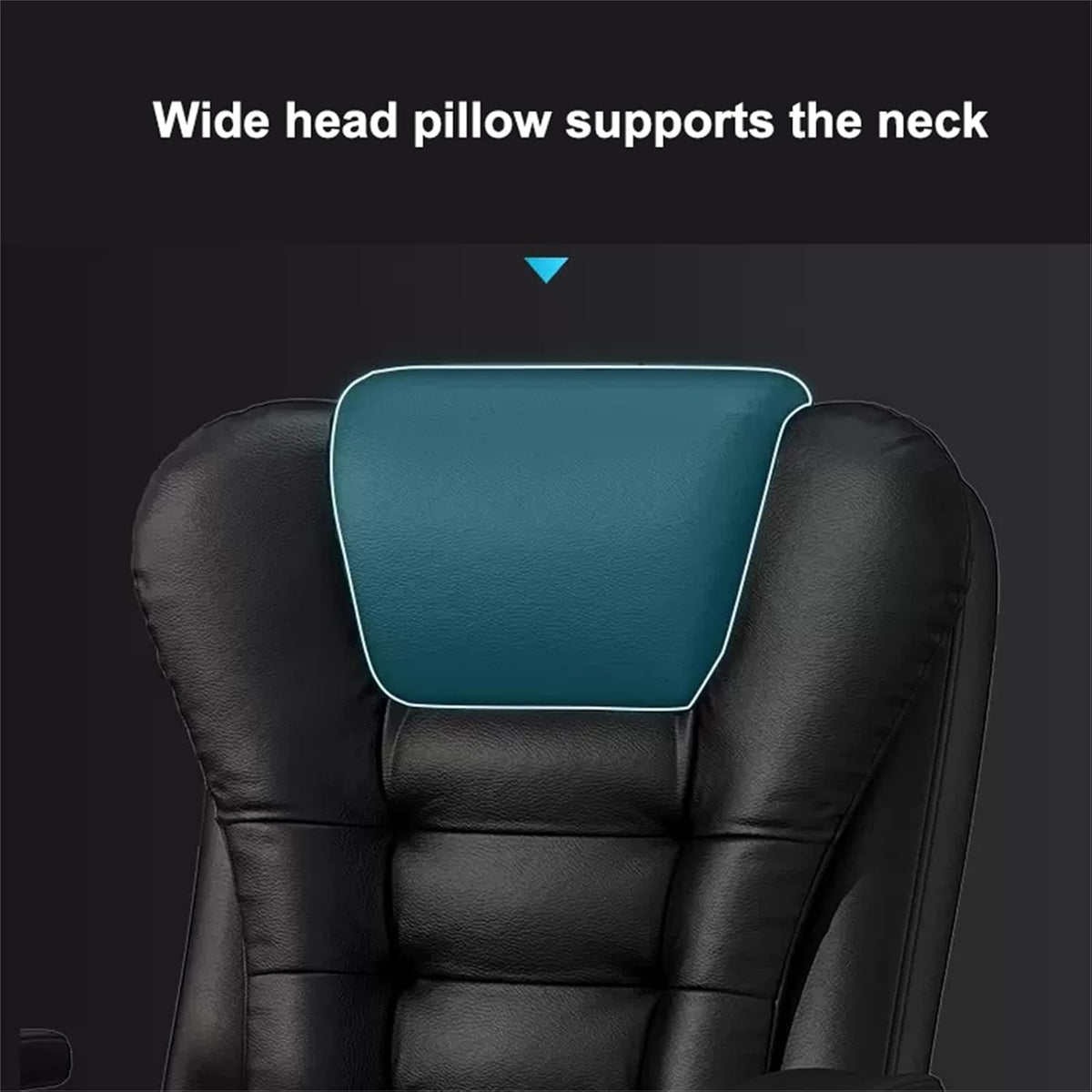 Scaun de Birou Ergonomic Directorial, Piele Ecologică, Recliner și Suport pentru Picioare