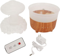 Umidificator in forma de norisor, picaturi de ploaie, lemn / plastic - imagine 4