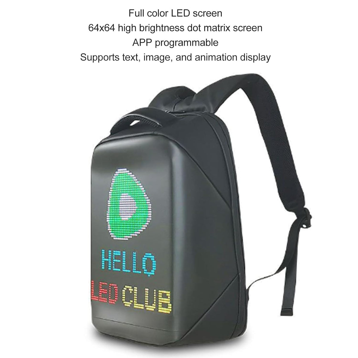 Ghiozdan Smart cu Display LED, WiFi, USB, 23L – Rezistent la Apa, incarcare USB