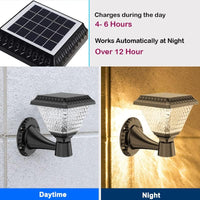 Lampa solara de perete, lumina calda si RGB, cu telecomanda, hexagonala, 6w - imagine 6
