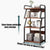 Raft multifunctional cu roti pentru birou, 4 niveluri, cadru metalic, blat MDF, 55x40x131 cm