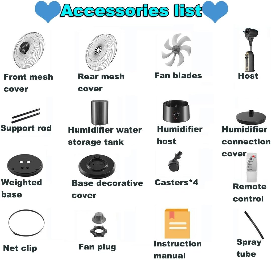 Ventilator electric cu umidificator 4L, telecomanda si motor cupru – 130 cm, 16 inch, 3 viteze