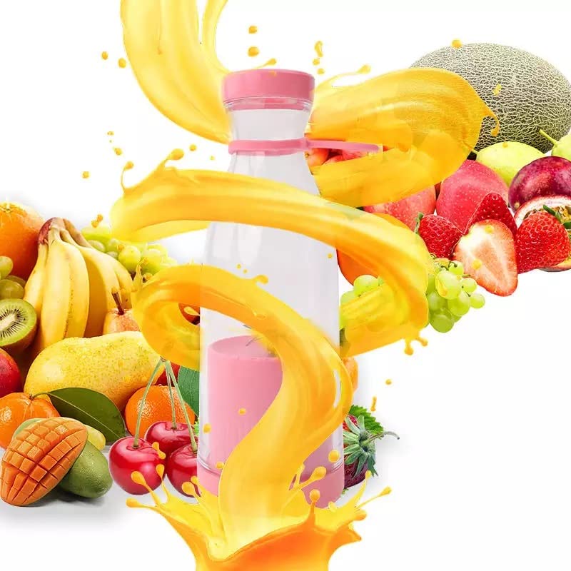 Mini Blender portabil - Smoothie & Shake, incarcare usb 6 Lame otel Inoxidabil,  380 ml