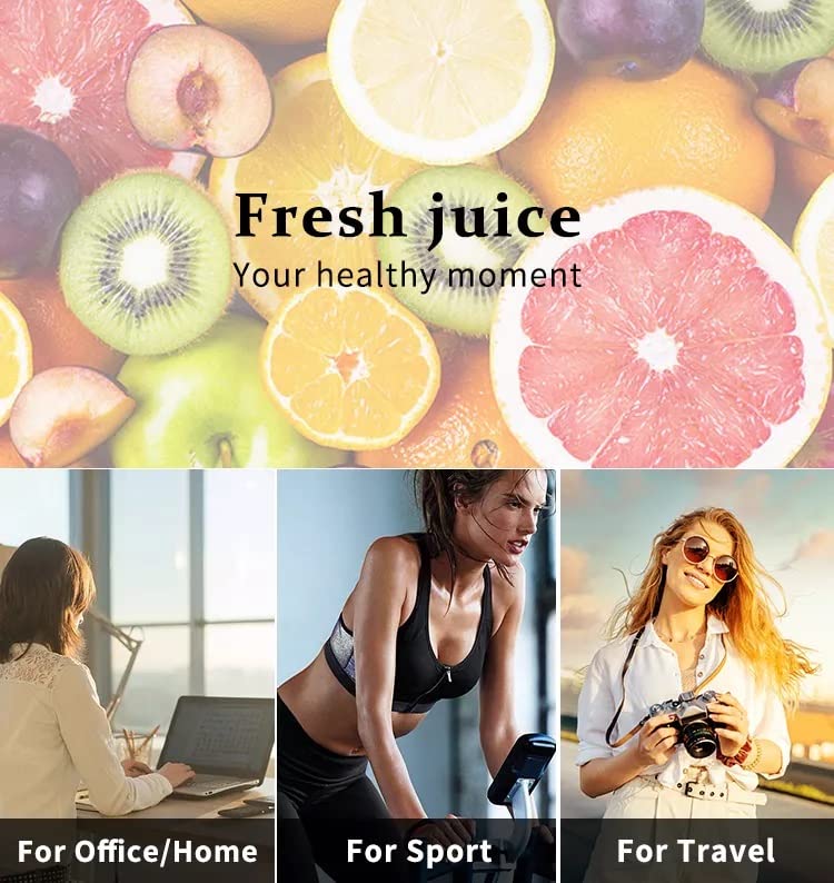 Mini Blender portabil - Smoothie & Shake, incarcare usb 6 Lame otel Inoxidabil,  380 ml