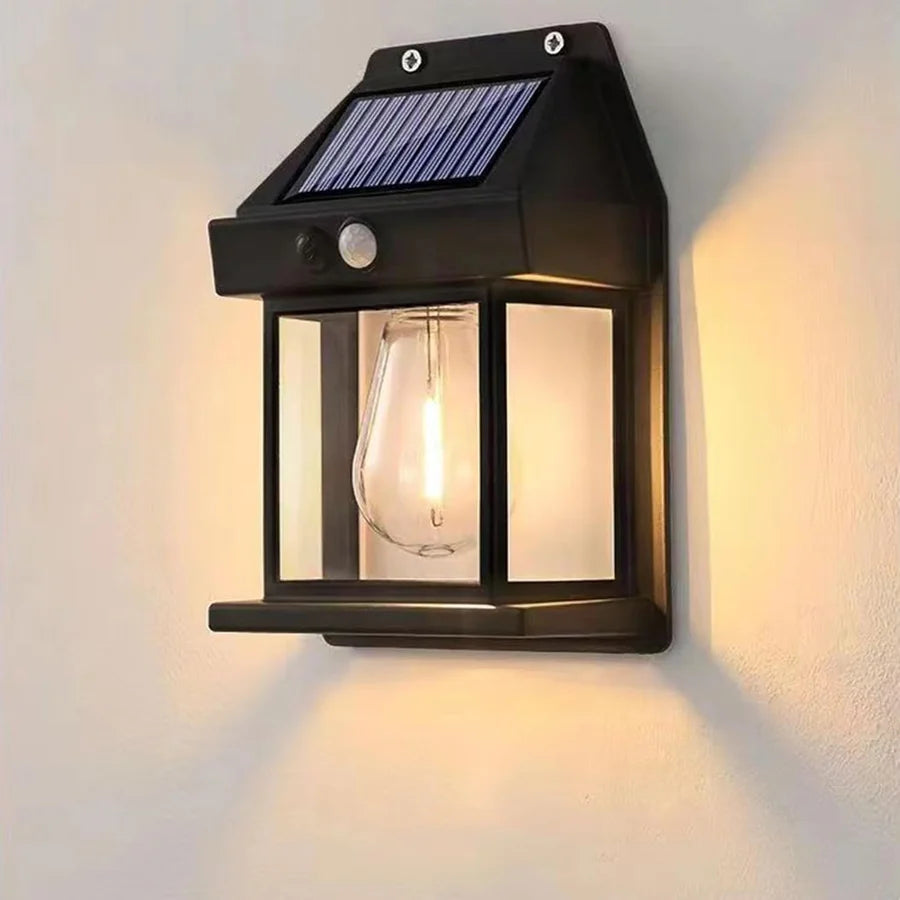 Lampa solara bec de perete LED cu senzor de miscare