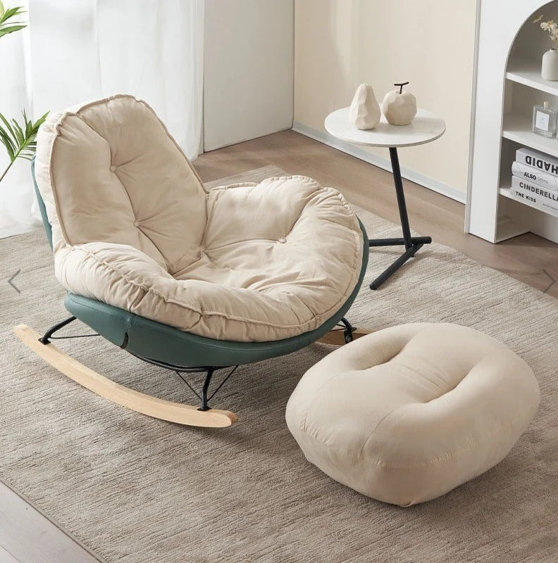 RESIGILAT — Fotoliu balansoar Cloud Rocker, cadru metalic Verde · Acceptabil #002