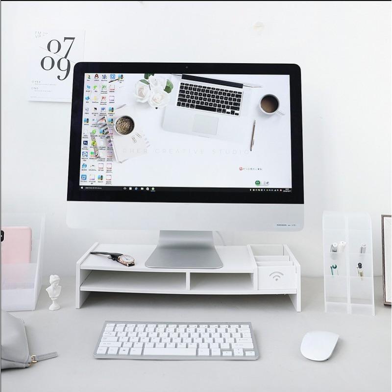 Suport multifunctional monitor, din PVC, 49x21x11cm