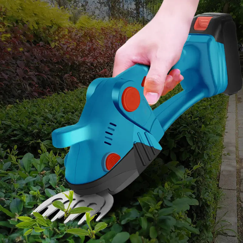 Foarfeca electrica 2 in 1 pentru gradina  cu 2 acumulatori de 36V pentru tuns iarba, gard viu sau arbusti