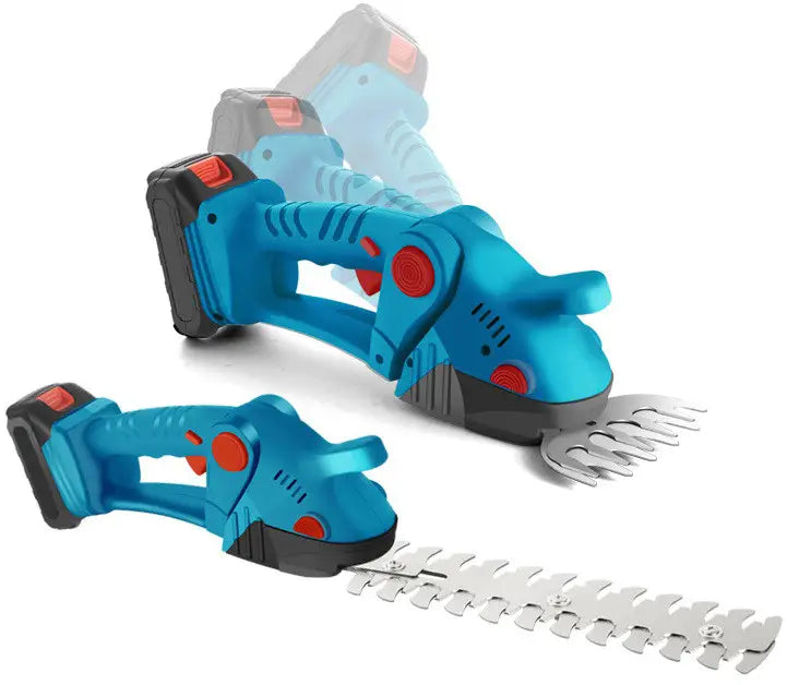 Foarfeca electrica 2 in 1 pentru gradina  cu 2 acumulatori de 36V pentru tuns iarba, gard viu sau arbusti