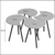 Set 4 Masute multifunctionale, utilizare individuala sau combinata, 48 x 77 x 77 cm