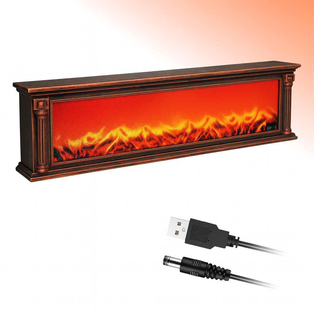 Semineu LED Panoramic 102 cm cu Efect Jar – Decor Elegant pentru Casa si Evenimente