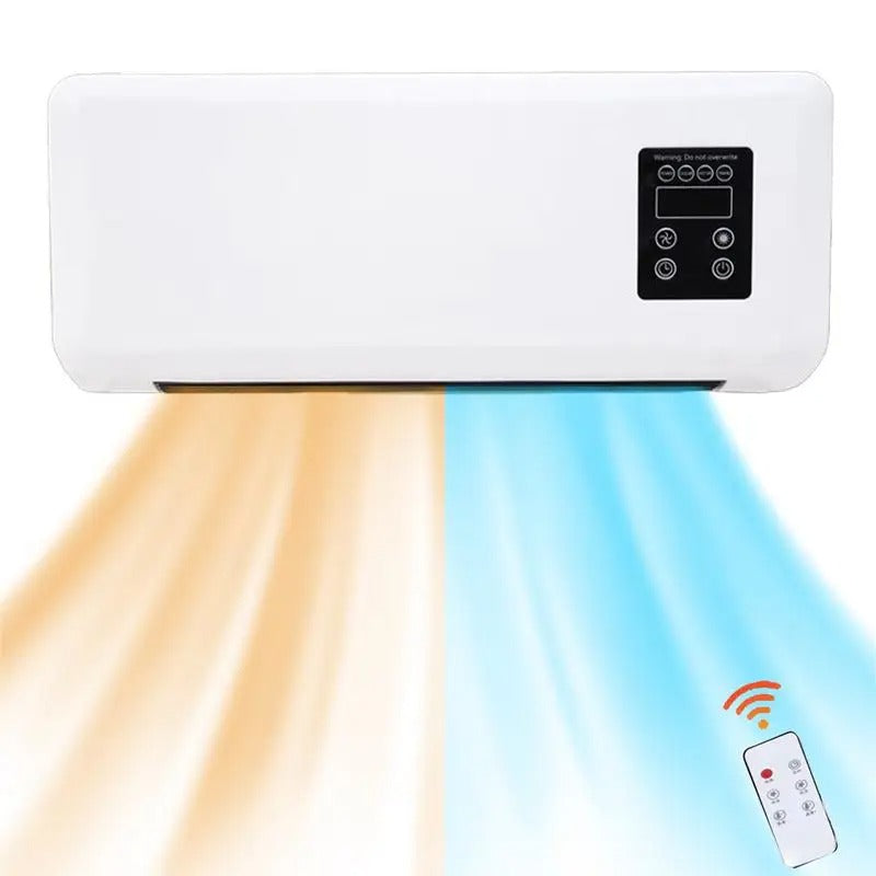 Mini aer conditionat cu ventilator, 2 in 1,  55 cm, Rece/Cald, 16 - 40 grade, 1800W, cu telecomanda, Alb