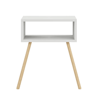 Noptiera cu picioare retro – 44 x 29 x 18 cm – cu raft de depozitare si design vintage
