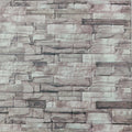 Tapet Caramida 3D Decorativa Gri cu Roz Piatră Naturala 3D Efect Zidarie