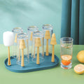 Scurgator pentru 6 pahare cu tava si cu burete, 26.6 x 17.9 x 15.6 cm