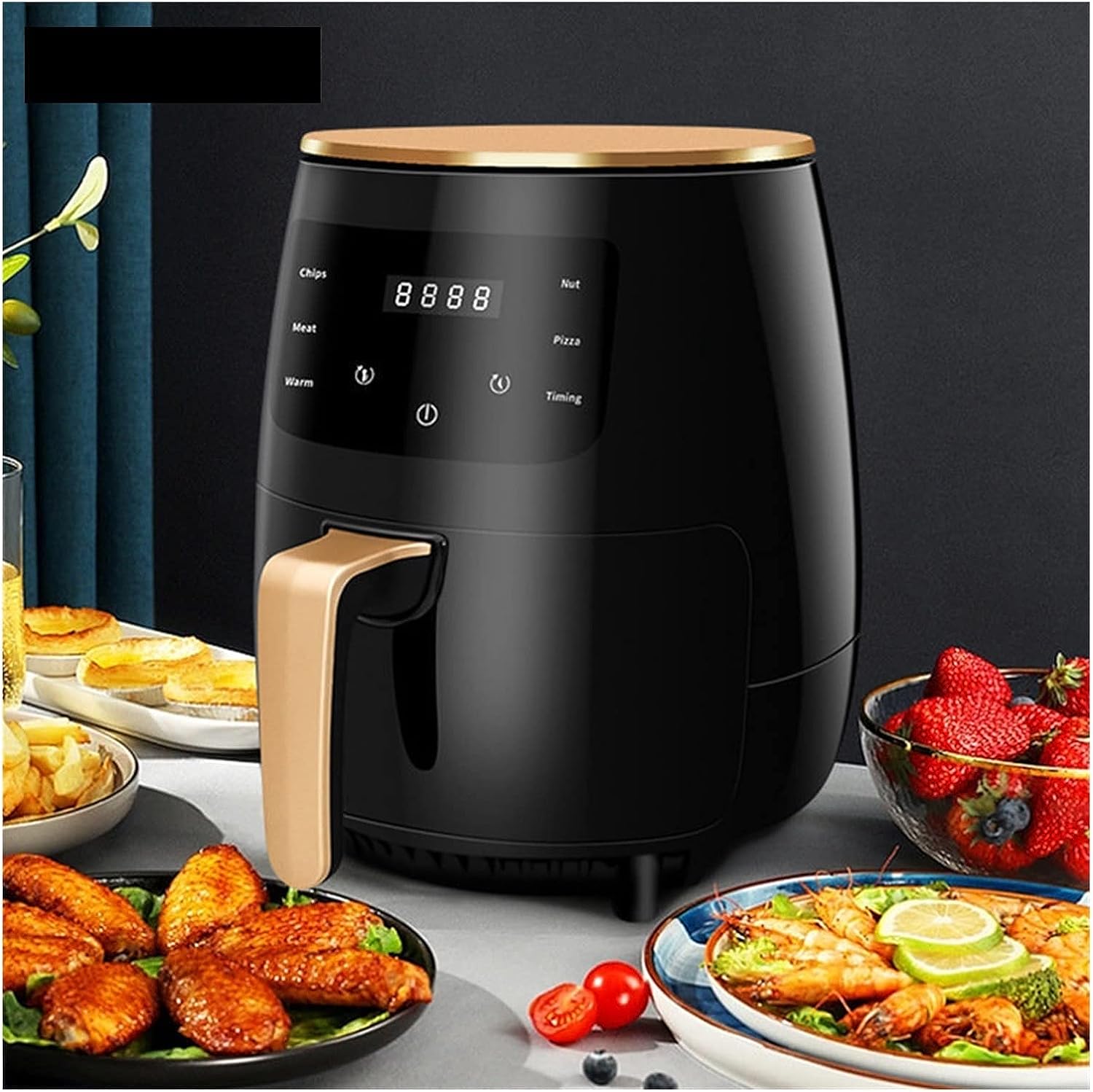 RESIGILAT - Friteuza cu aer cald, S-18 Air Fryer, 2400W, afisaj digital, LCD Touch control