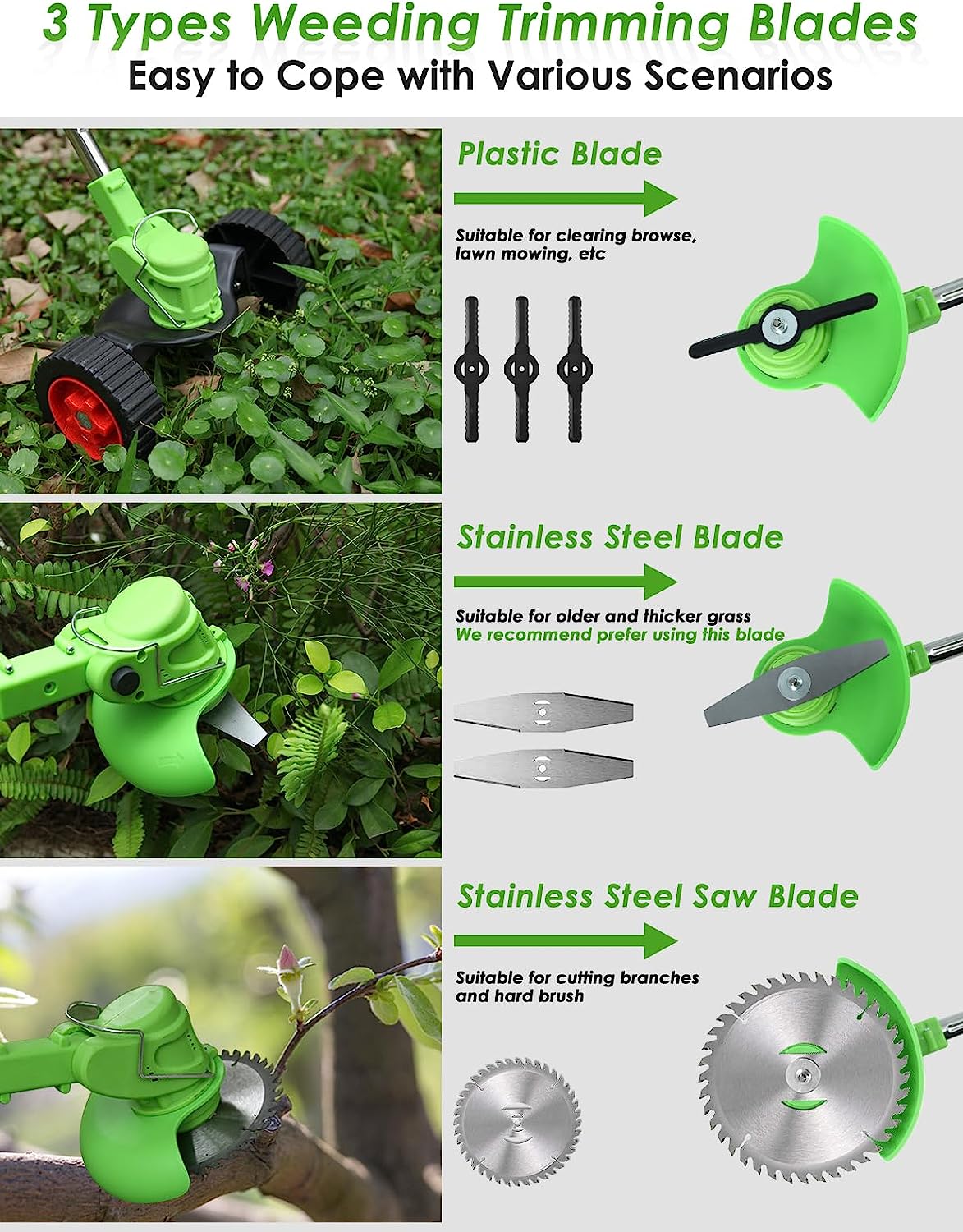 Motocoasa electrica 48V, 4000 mAh, 18000 RPM, cu acumulatori
