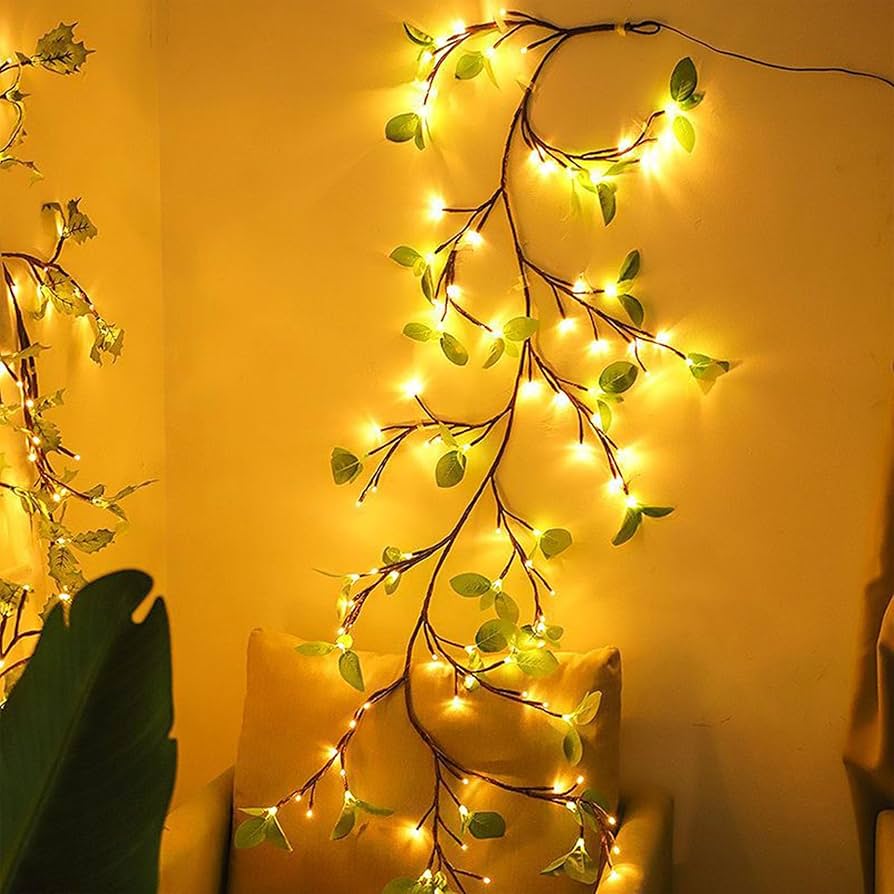 Ghirlanda luminoasa decorativa cu ramuri flexibile – 1.6 m, 72 LED-uri, telecomanda si alimentare USB