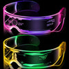 Ochelari pentru petrecere LED, 7 Culori, 21 efecte iluminare, control dublu, stilul cyberpunk