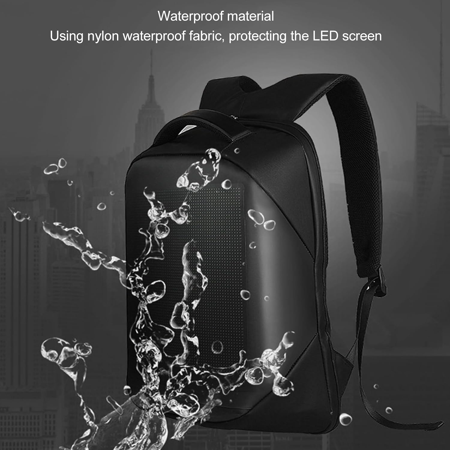 Ghiozdan Smart cu Display LED, WiFi, USB, 23L – Rezistent la Apa, incarcare USB