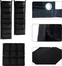 Jardiniera verticala neagra cu 6 buzunare material textil - imagine 4