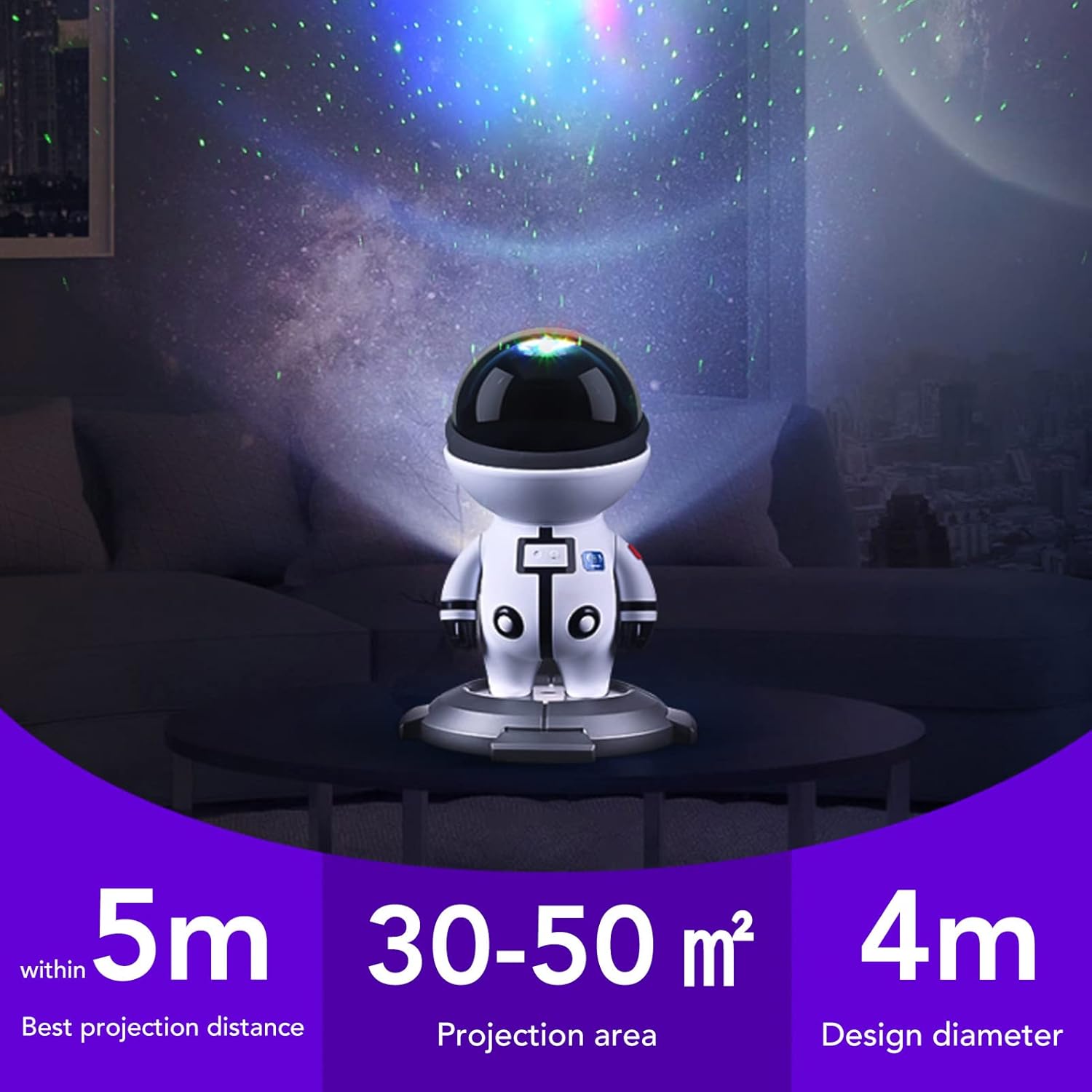 Lampa de proiectie Astronaut Starlight cu temporizator – Metaverse Star Boy
