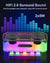 Boxa wireless Bluetooth Z6 in forma de Pian cu tastatura, difuzoare transparente, HiFi 2.0 Stereo, Iluminare RGB, Microfon  incorporat, suport FM/Type-C/TF pentru PC Laptop
