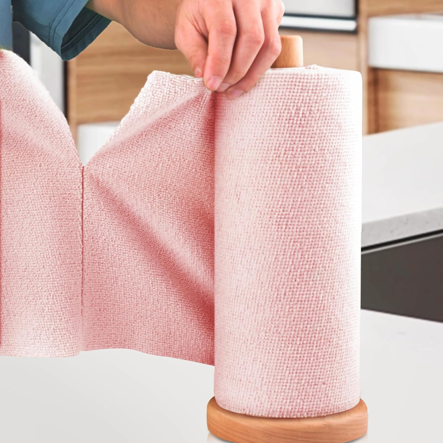 Set 30 servetele reutilizabile multifunctionale 30x30 cm cu suport
