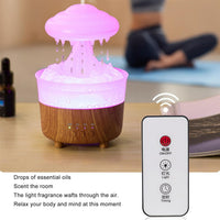 Umidificator in forma de norisor, picaturi de ploaie, lemn / plastic - imagine 7