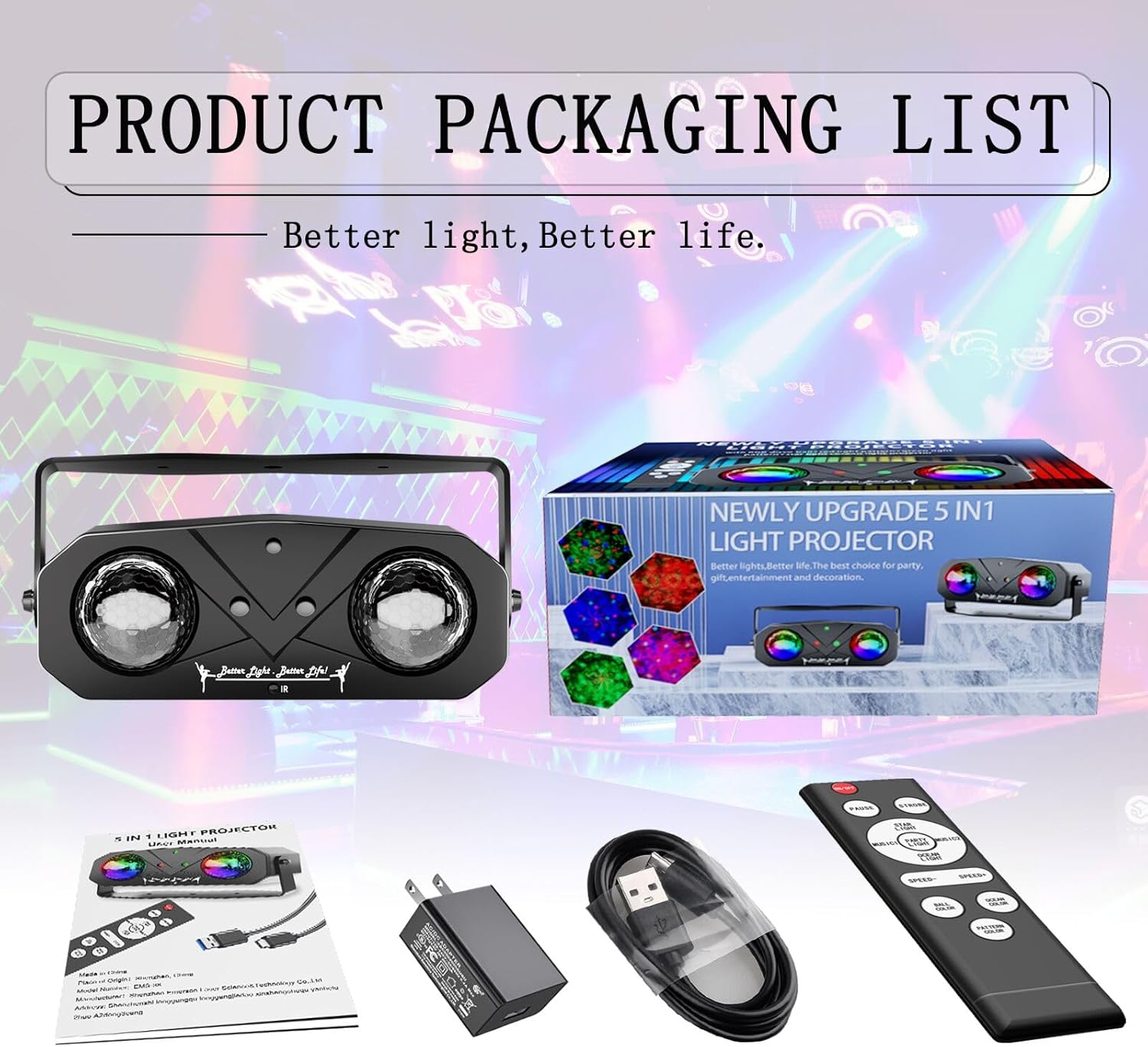 Proiector Lumini Party cu Laser, Ocean Waves, Starry Sky si Disco Ball – Efecte Spectaculoase pentru Camera, Petreceri si Decor