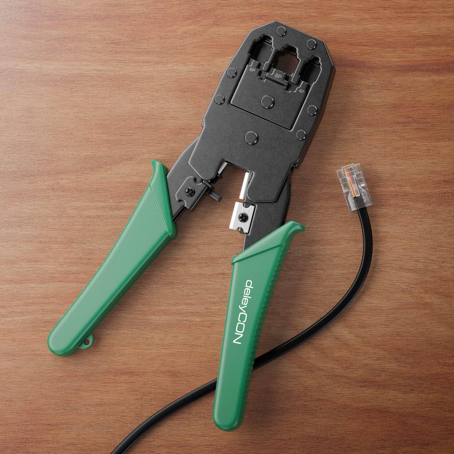 Cleste profesional pentru sertizat mufe RJ45, RJ12, RJ11 – 195 mm