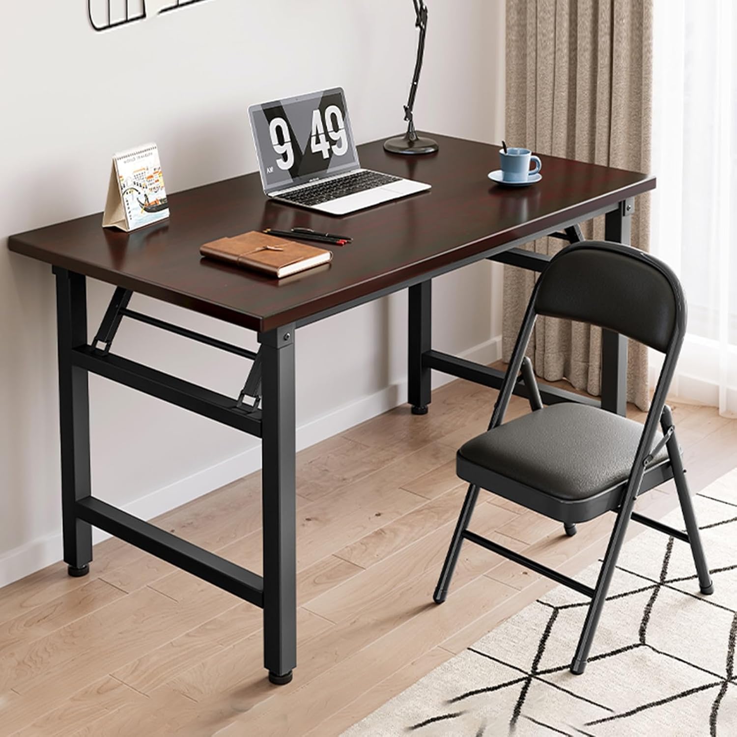 Birou pliabil, cadru metalic, blat MDF 16mm, 120x60cm