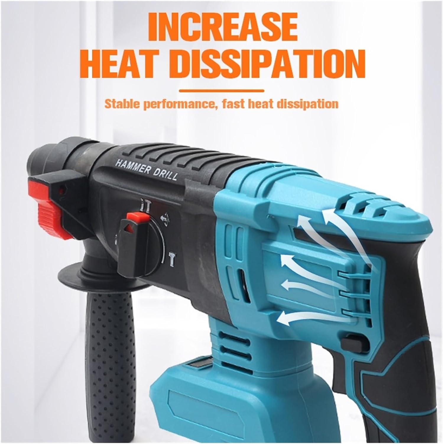 Bormasina cu Percutie Fara Fir Brushless 1850W, 2 Acumulatori 18V, 2580 rpm, Ciocan Rotopercutor SDS Plus