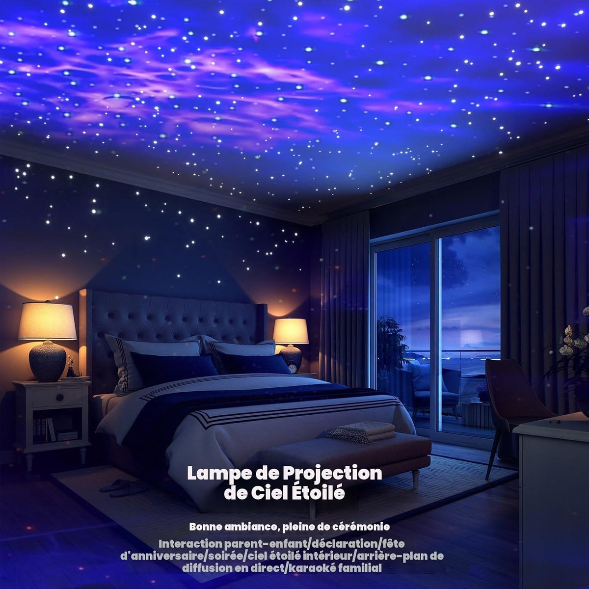 Proiector Lumini Party cu Laser, Ocean Waves, Starry Sky si Disco Ball – Efecte Spectaculoase pentru Camera, Petreceri si Decor