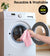 Set 30 servetele reutilizabile multifunctionale 30x30 cm cu suport