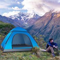 Cort camping cu deschidere automata pop-up, impermeabil, protectie UV, 2 usi - imagine 2