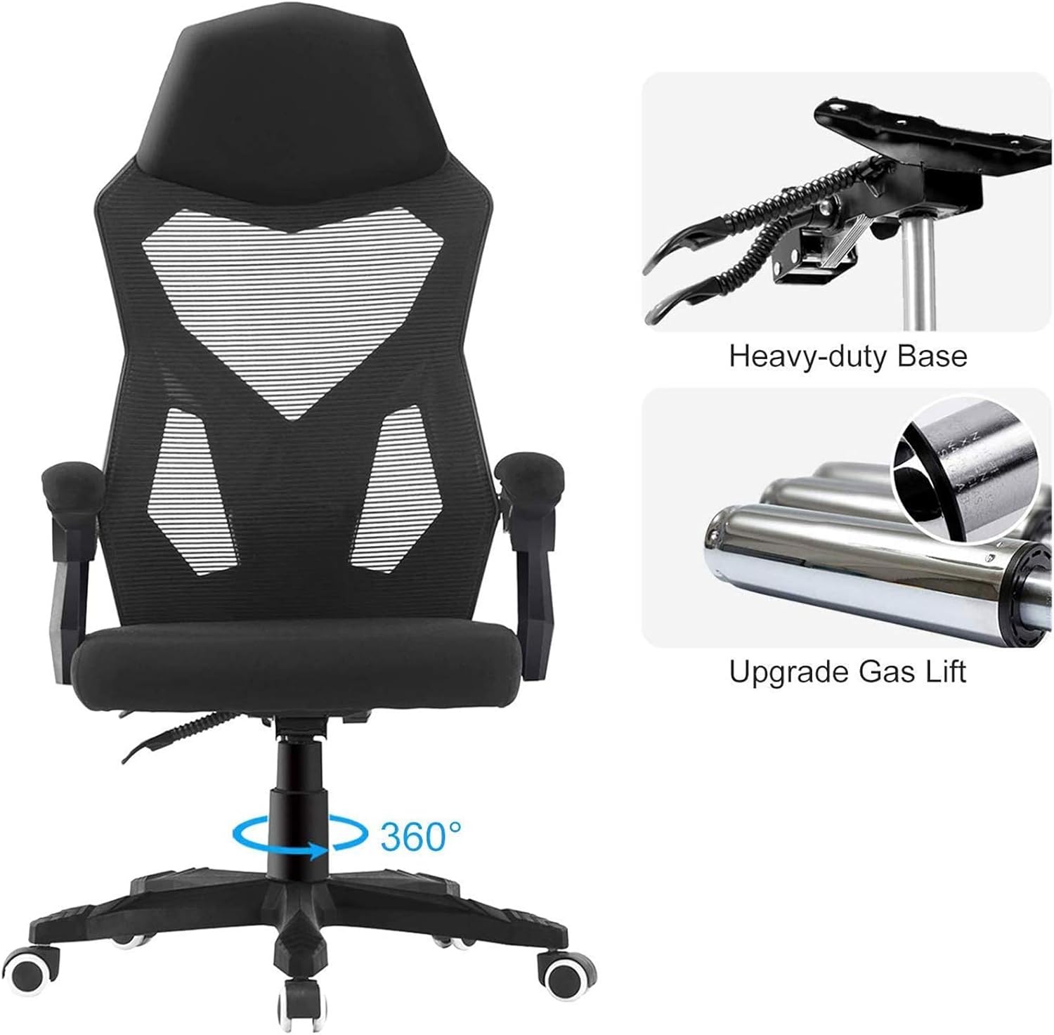 Scaun de Gaming Ergonomic Predator cu spătar ventilat și design futurist