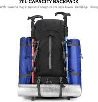 Rucsac drumetie 70L cu husa ploaie si sistem prindere echipament 70x32x23 cm - imagine 10